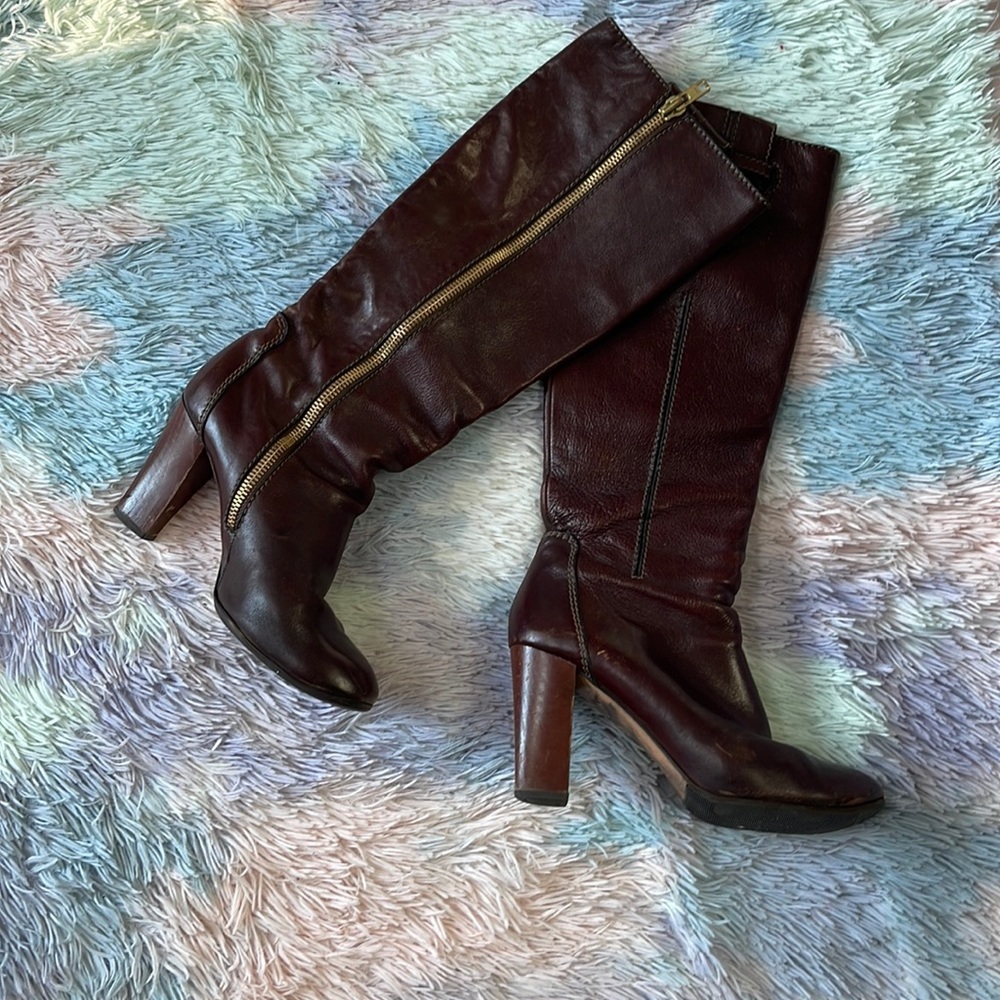 Chloé Tall Brown leather Boots size 8